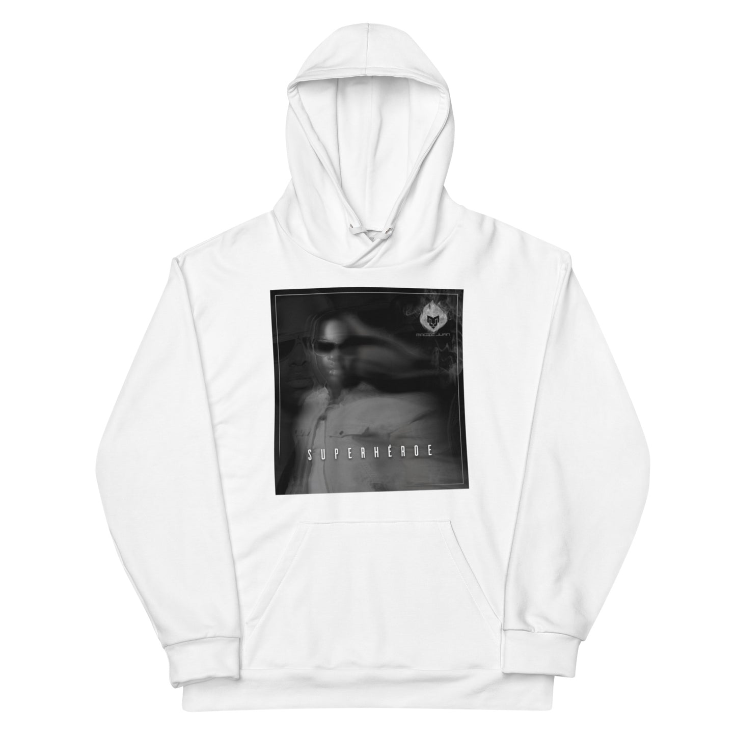 Superheroe Unisex White Hoodie