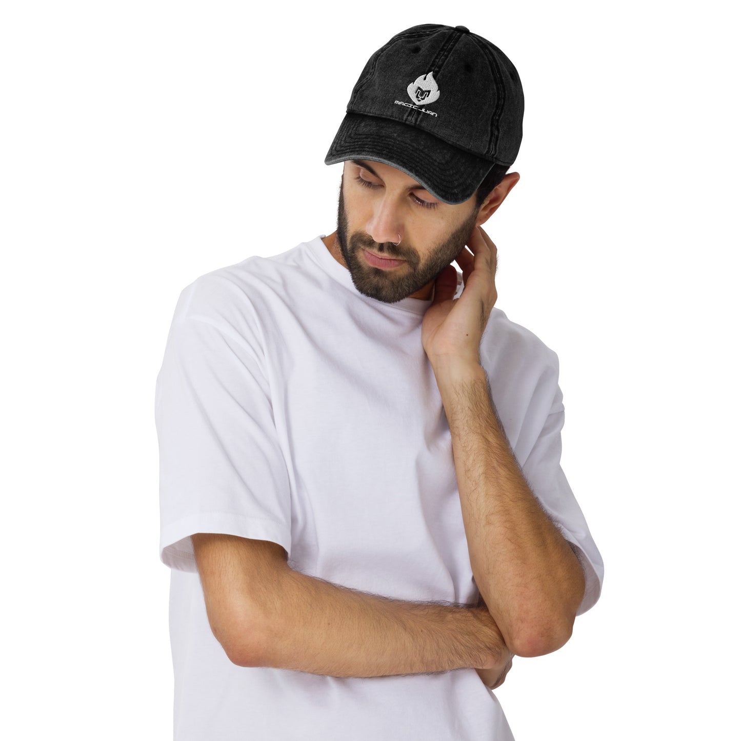 MJ Fire Logo Vintage Twill Cap