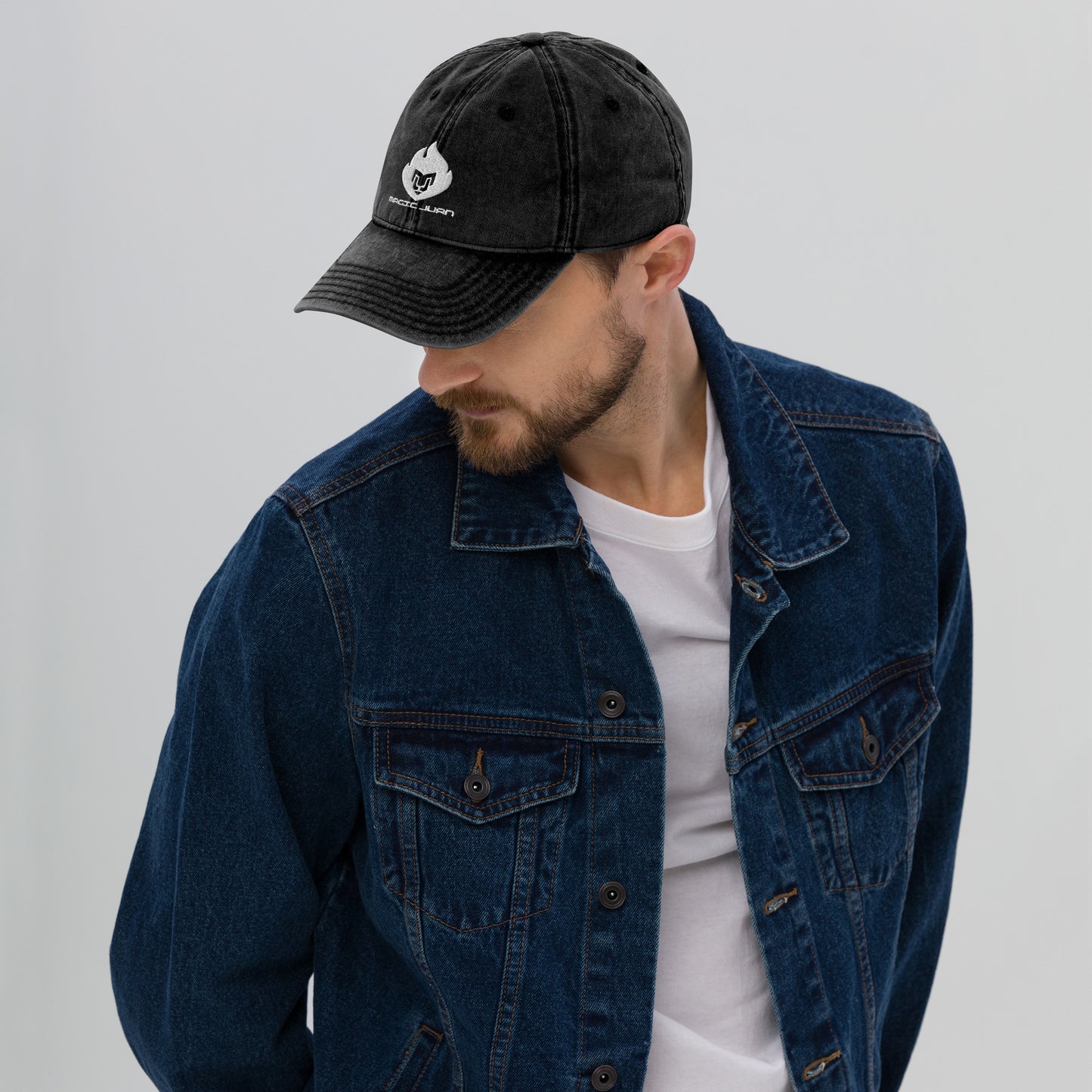 MJ Fire Logo Vintage Twill Cap