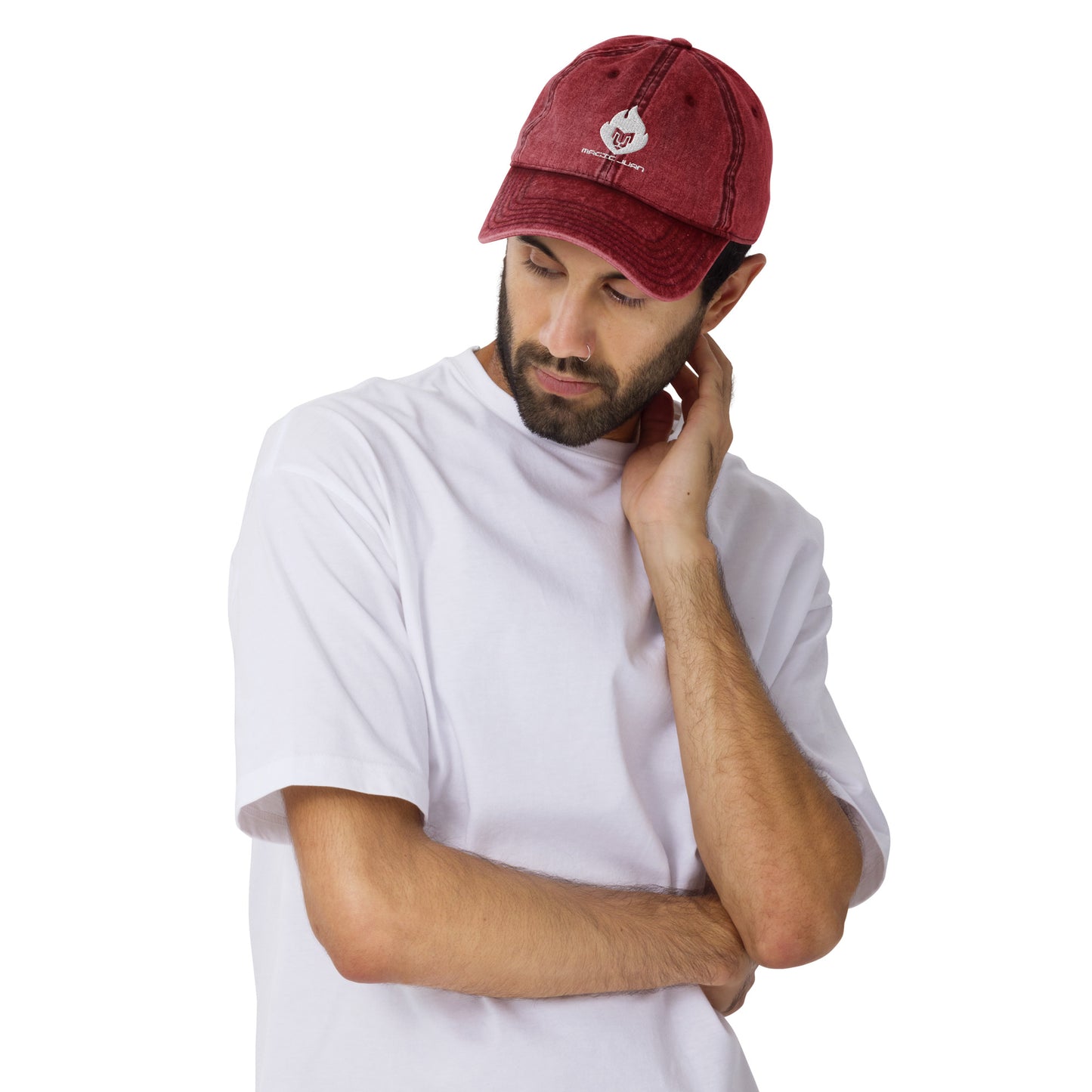 MJ Fire Logo Vintage Twill Cap