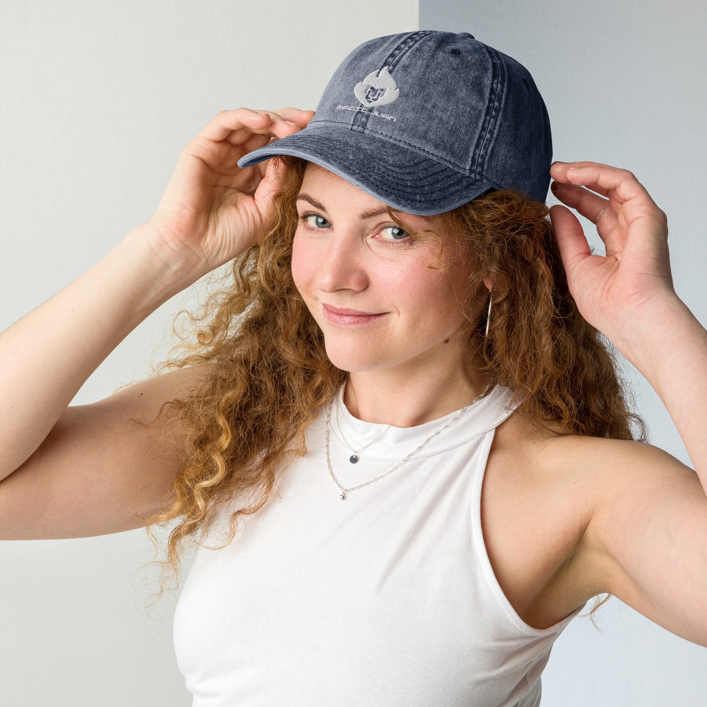 MJ Fire Logo Vintage Twill Cap