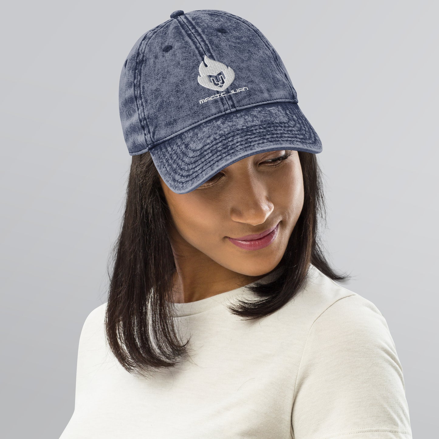 MJ Fire Logo Vintage Twill Cap