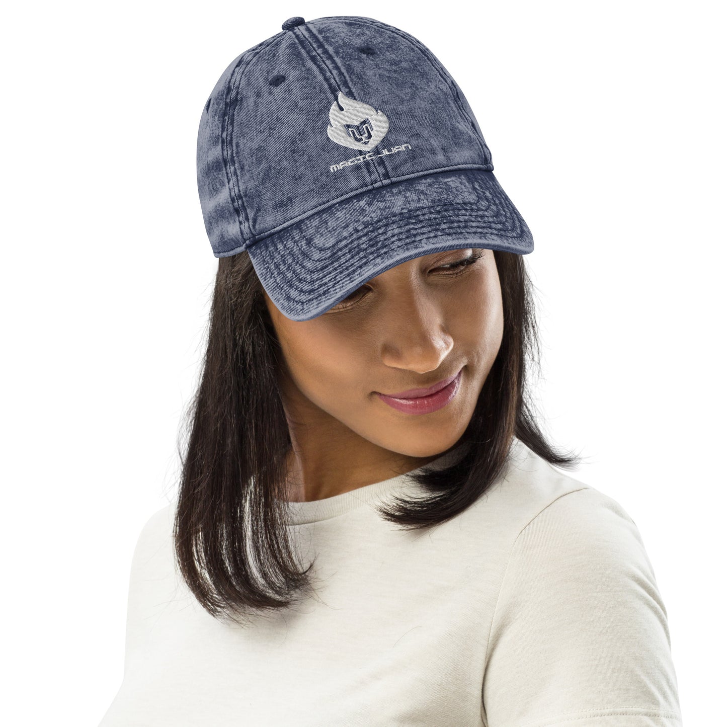 MJ Fire Logo Vintage Twill Cap