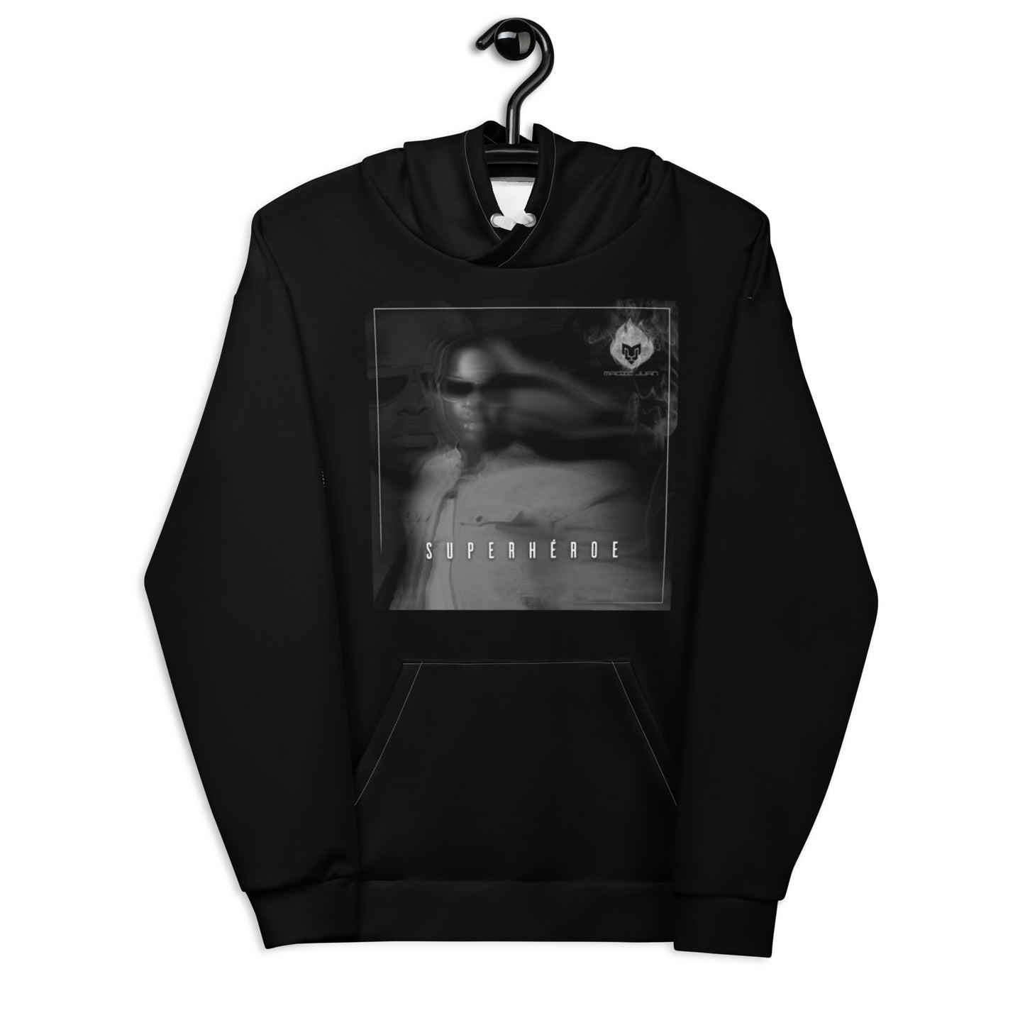 Superheroe Unisex Black Hoodie