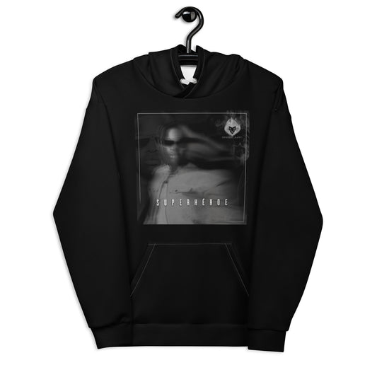 Superheroe Unisex Black Hoodie