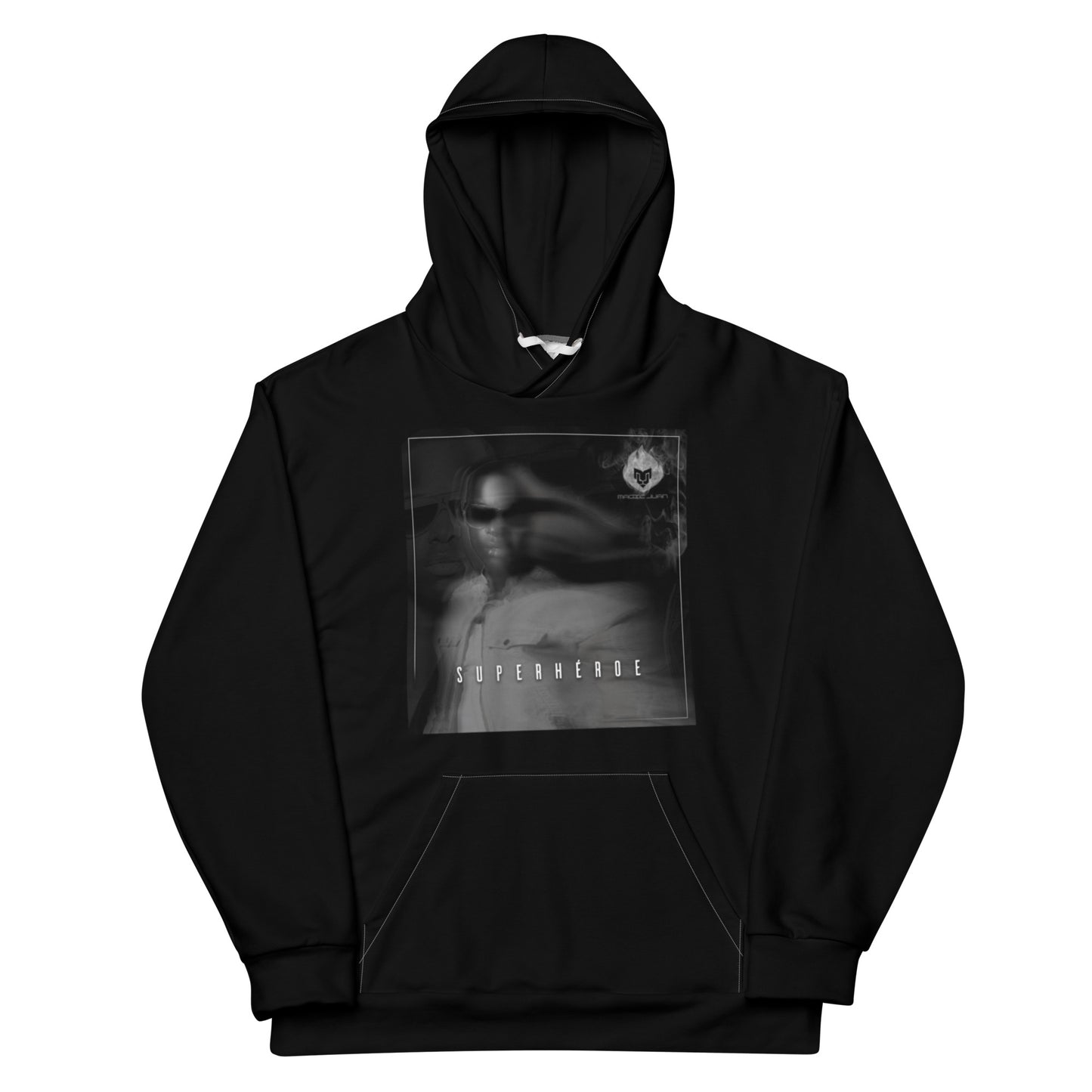 Superheroe Unisex Black Hoodie