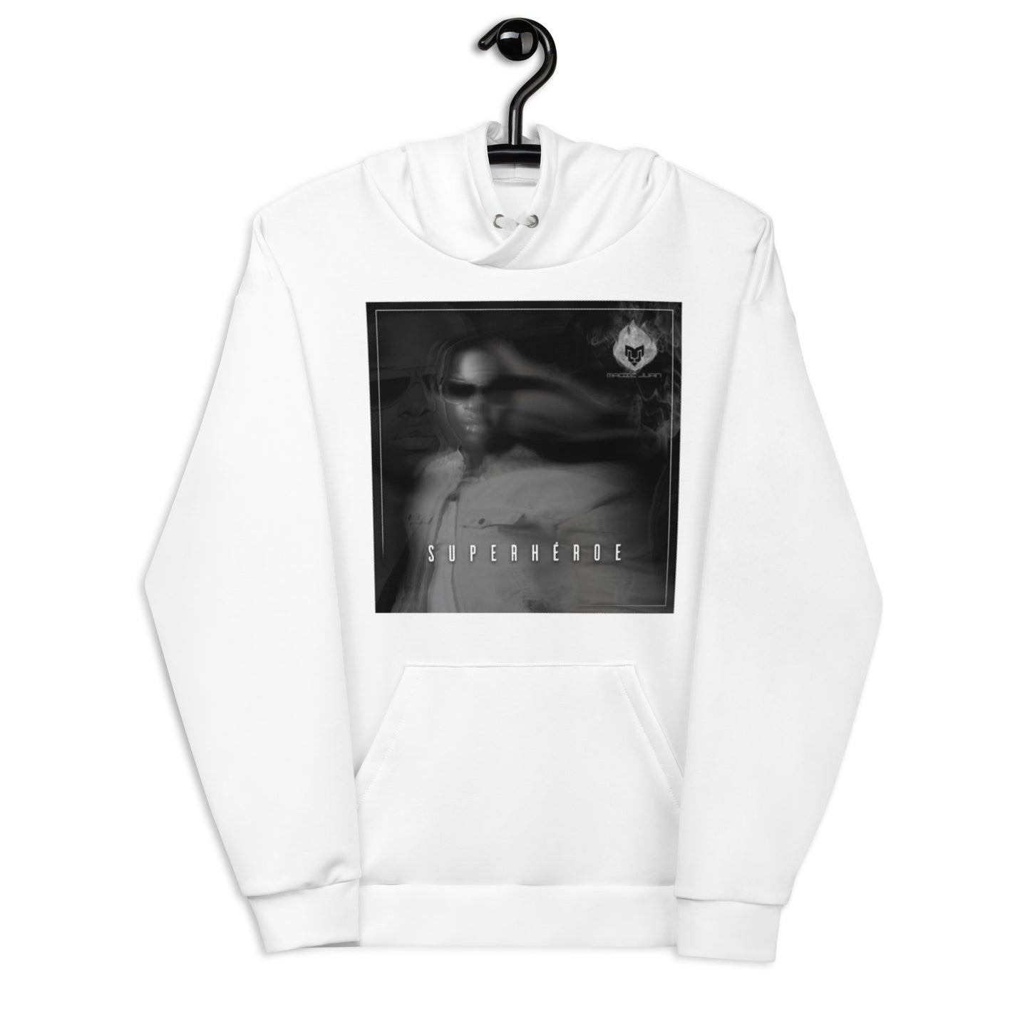 Superheroe Unisex White Hoodie