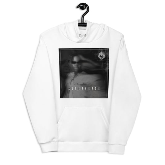 Superheroe Unisex White Hoodie