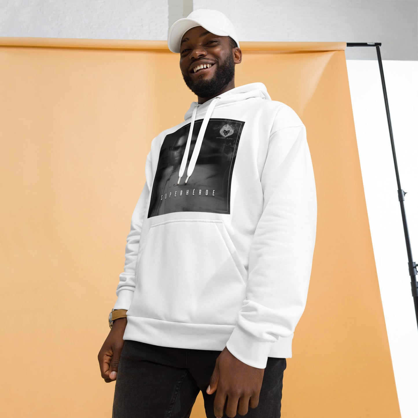 Superheroe Unisex White Hoodie