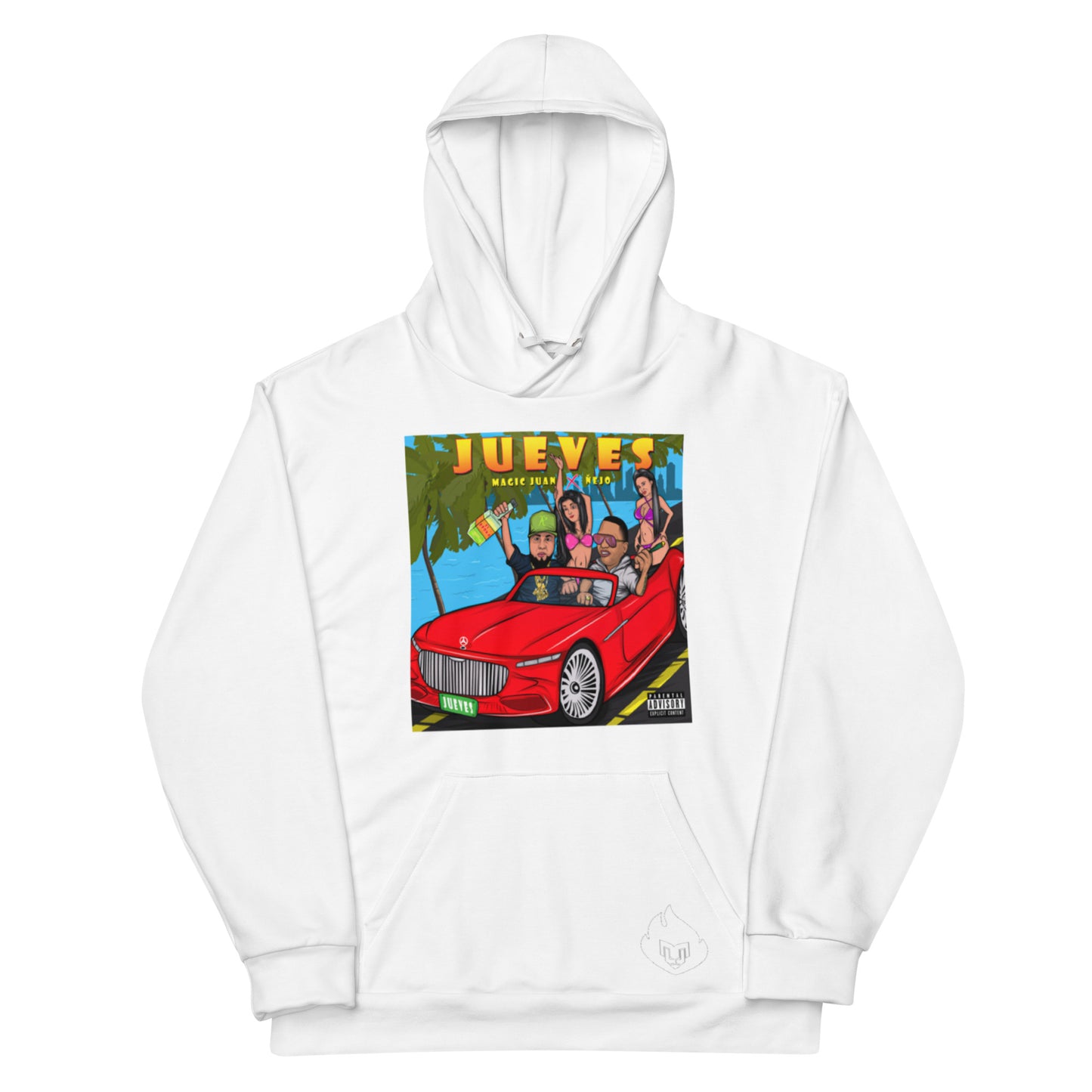 Jueves Unisex White Hoodie